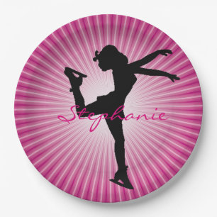 Assiettes En Carton Patinage sur glace/patinage artistique Plaque de p