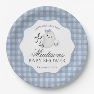 Assiettes En Carton Pâtisserie de Baby Shower Fantôme Petit Pastel Ble