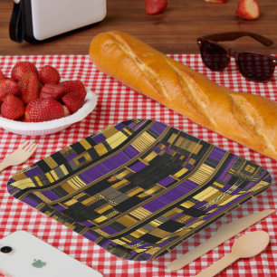Assiettes En Carton Patrimoine africain caribéen multicolore de luxe