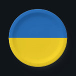Assiettes En Carton Patriotic Ukraine<br><div class="desc">Drapeau patriotique de l'Ukraine.</div>