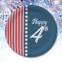 Patriotique Juillet 4 Plaque papier