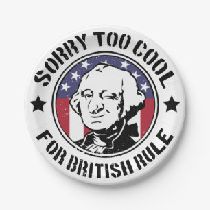 Assiettes En Carton Patriotique Trop Cool Pour La Règle Britannique (