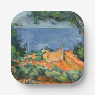 Assiettes En Carton Paul Cezanne - L'Estaque aux toits rouges