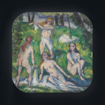 Assiettes En Carton Paul Cezanne - Quatre Bathers<br><div class="desc">Four Bathers / Quatre Baigneuses - Paul Cezanne,  Oil on Canvas,  1877-1878</div>
