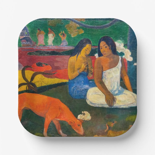 Assiettes En Carton Paul Gauguin - Arearea / Le Chien Rouge (Recto)