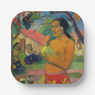 Assiettes En Carton Paul Gauguin - Femme tenant un fruit