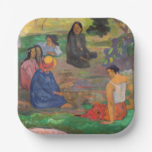 Assiettes En Carton Paul Gauguin - La Conversation / Les Parau Parau
