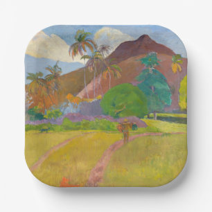 Assiettes En Carton Paul Gauguin - Paysage tahitien