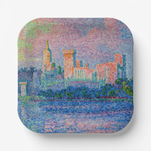 Assiettes En Carton Paul Signac - Le Palais des Papes, Avignon