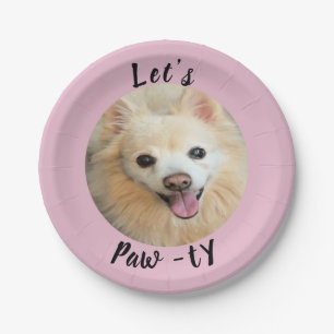 Assiettes En Carton Paw-ty ! Chien personnalisé