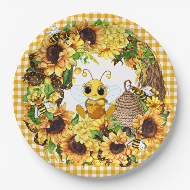 Assiettes En Carton Pays Abeille (Devant)