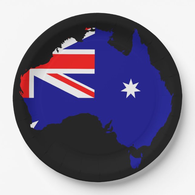 Assiettes En Carton Pays australien (Devant)
