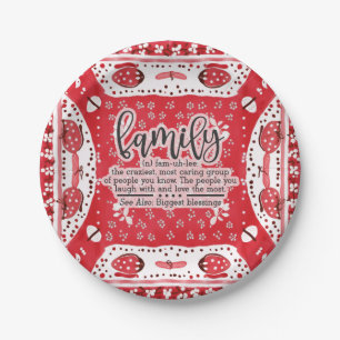 Assiettes En Carton Pays Red Bandana Summer Famille Réunion