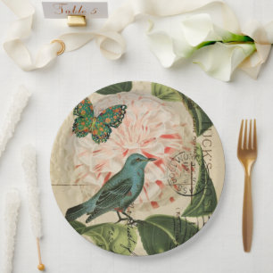 Assiettes En Carton Pays vintage Botanique Paris Tea Party