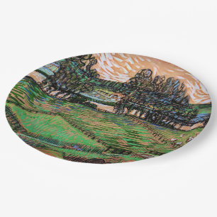 Assiettes En Carton Paysage avec pont sur l'Oise