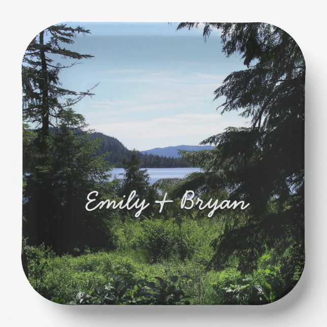 Assiettes En Carton Paysage de l'Alaska belle photographie de l'Alaska (Recto)