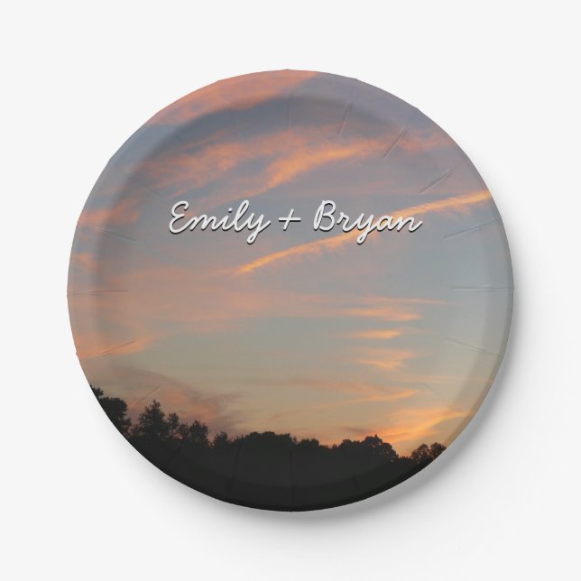 Assiettes En Carton Paysage d'Elkridge Sunset Maryland (Devant)