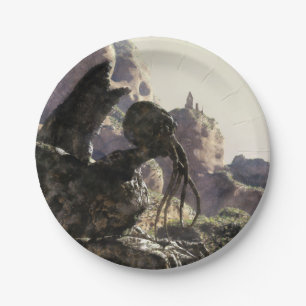 Assiettes En Carton Paysage fantastique
