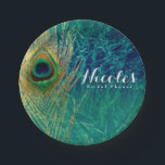 Assiettes En Carton Peacock Plumes Bleu Turquoise Or Boho Personnalisé<br><div class="desc">Plumes Peacock Bleu Turquoise or Boho Plaques de fête personnalisée. Faites de l'arrière - plan n'importe quelle couleur. Éléments correspondants disponibles. Customisez avec tout texte.</div>