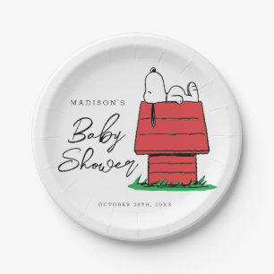 Assiettes En Carton Peanuts Snoopy Dog House   BABY SHOWER