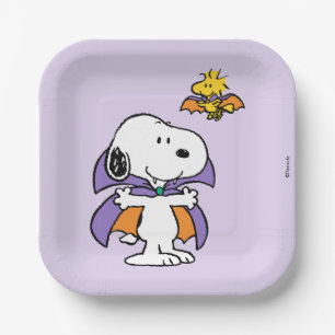 Assiettes En Carton Peanuts Snoopy Woodstock Vampire Halloween
