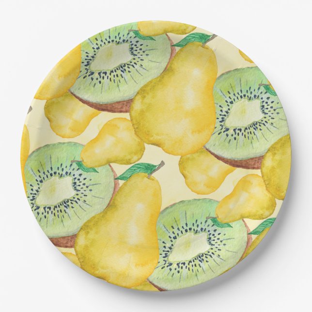 Assiettes En Carton Pear et Kiwi (Devant)