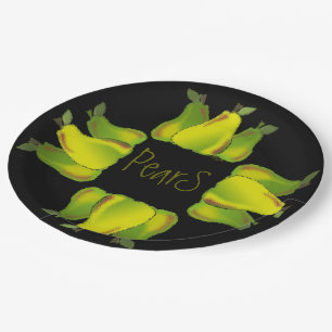 Assiettes En Carton Pear Pears Fruit Fruits Design Graphique numérique