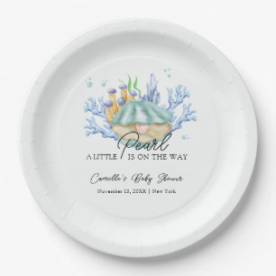 Assiettes En Carton Pearl Océanique Unique Sous Le Baby shower De Mer
