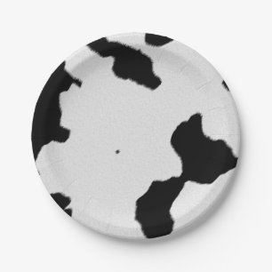 Assiettes En Carton Peau de vache laitière