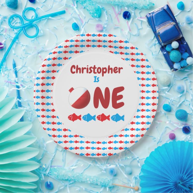 Assiettes En Carton Pêche 1er anniversaire (Fête)