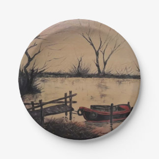 Assiettes En Carton Pêche au lac