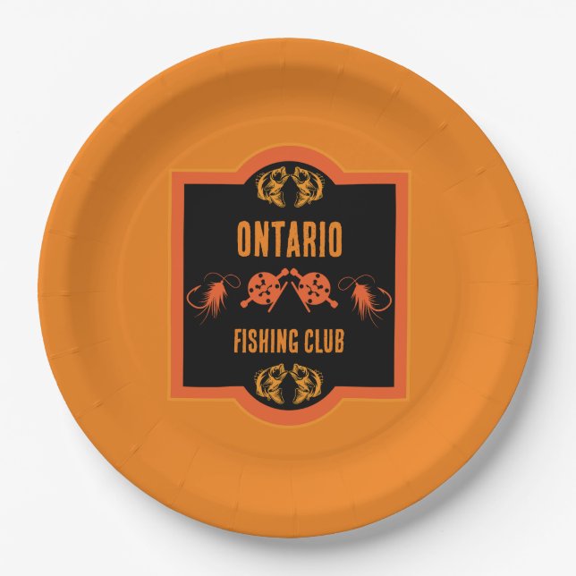 Assiettes En Carton Pêche au volant Canada (Devant)