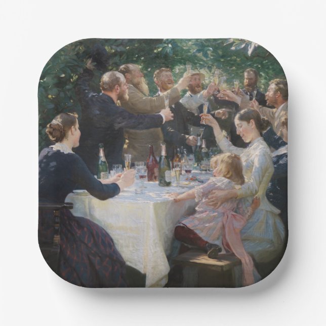 Assiettes En Carton Peder Severin Kroyer - Hip, Hip, Hurrah ! (Recto)