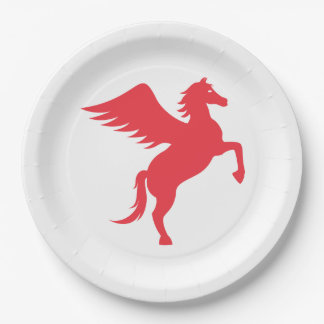 Assiettes En Carton Pegasus rouge