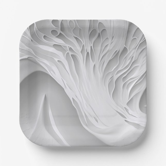 Assiettes En Carton Peigne blanche (Recto)