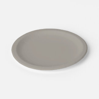 Assiettes En Carton Peigne | Gris couleur solide 3