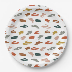 Assiettes En Carton Peindre le Motif Abstrait