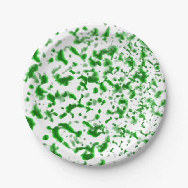 Assiettes En Carton Peindre vert craché (Devant)