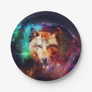 Assiettes En Carton Peinture abstraite de Wolf