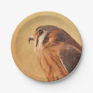 Assiettes En Carton Peinture américaine Kestrel - Art original pour oi