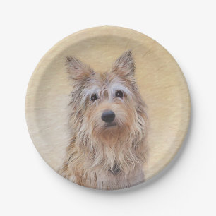 Assiettes En Carton Peinture Berger Picard - Joli art original chien