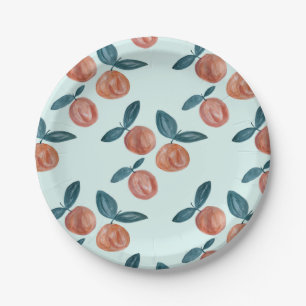 Assiettes En Carton Peinture de pêche Douceur pêche Anniversaire Plaqu