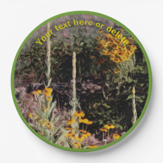 Assiettes En Carton Peinture fleur sauvage Nature Fête personnalisée