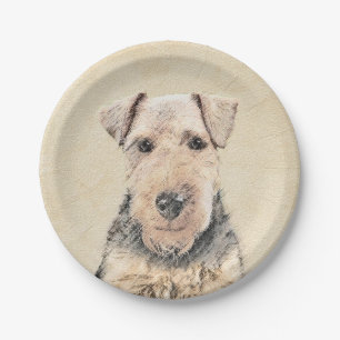 Assiettes En Carton Peinture galloise Terrier - Cute Original Chien Ar