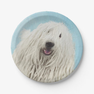 Assiettes En Carton Peinture Komondor - Cute Original Chien Art