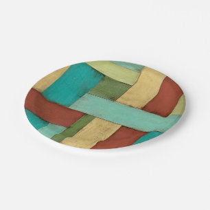 Assiettes En Carton Peinture multicolore côtière de Contempoary