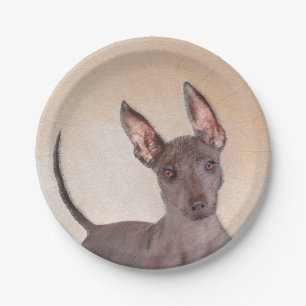 Assiettes En Carton Peinture Xoloitzcuintli - Cute Original Chien Art