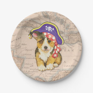 Assiettes En Carton Pembroke Welsh Corgi Pirate