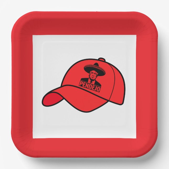 Assiettes En Carton Pendejo Trump Party Plate (Recto)