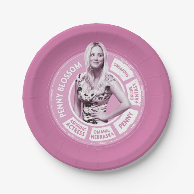 Assiettes En Carton Penny Blossom Info Graphique (Devant)